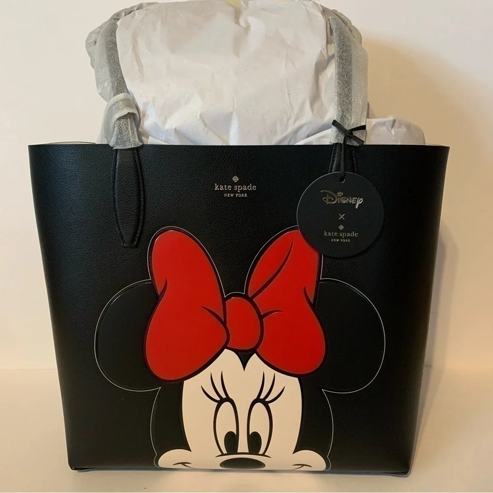 NWT. KATE SPADE X DISNEY Reversible Minnie Tote W/Detachable